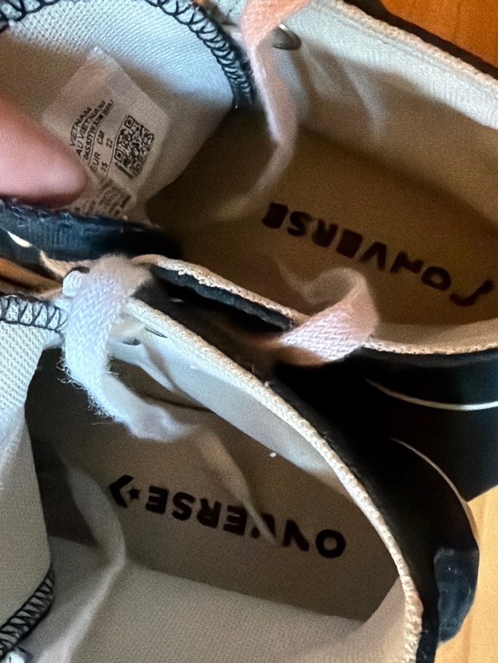 Converse Kids Black and White High-Top Canvas Sneakers - Picture 4 of 8
